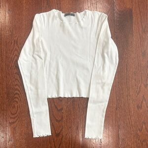 Brandy Melville Cream Long Sleeve top